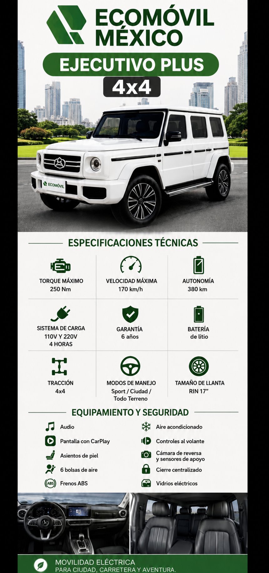 Ficha técnica Modelo Ejecutivo Plus 4x4